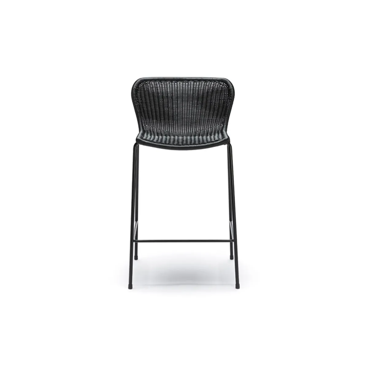 Harriet Bar Stool Wicker Seat With Metal Legs For Outdoor Use 014