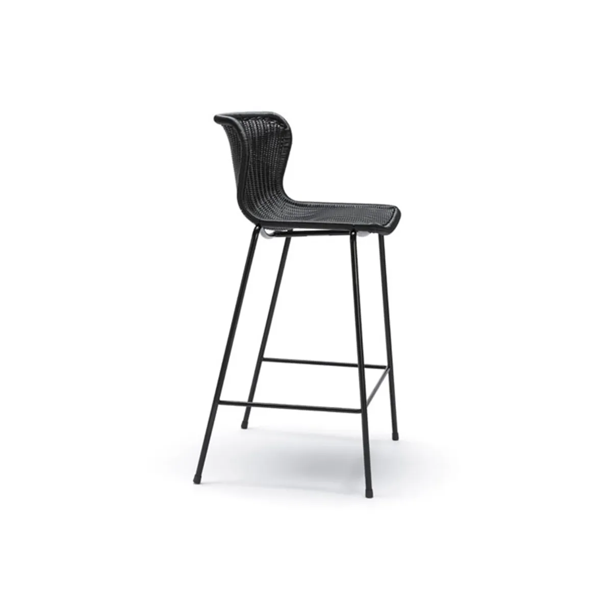 Harriet Bar Stool Wicker Seat With Metal Legs For Outdoor Use 017
