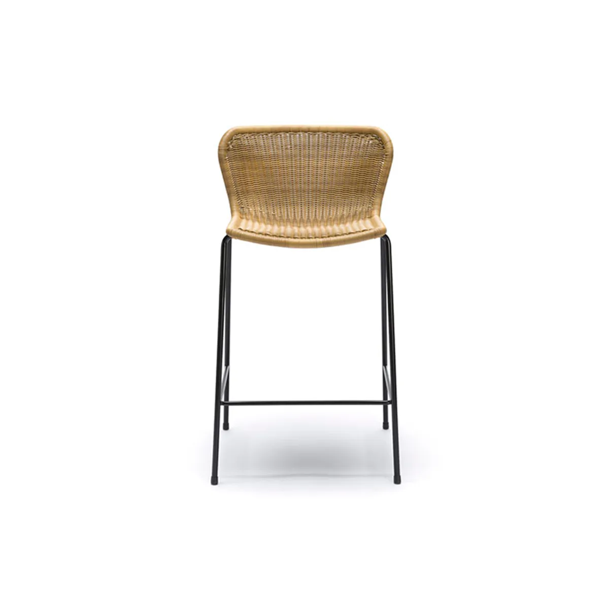 Harriet Bar Stool Wicker Seat With Metal Legs For Outdoor Use 019