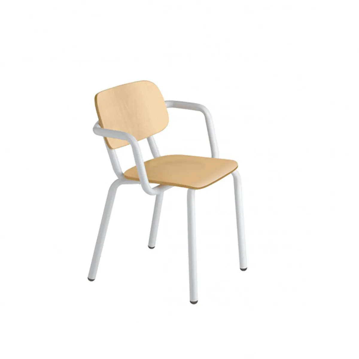Hull Armchair Metal Frame Chair In White