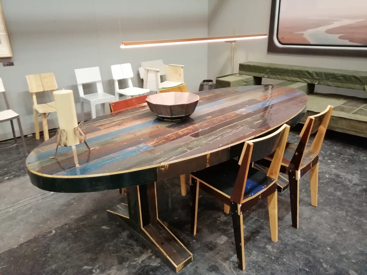 Imm Cologne 2019 Distressed Wood Furniture