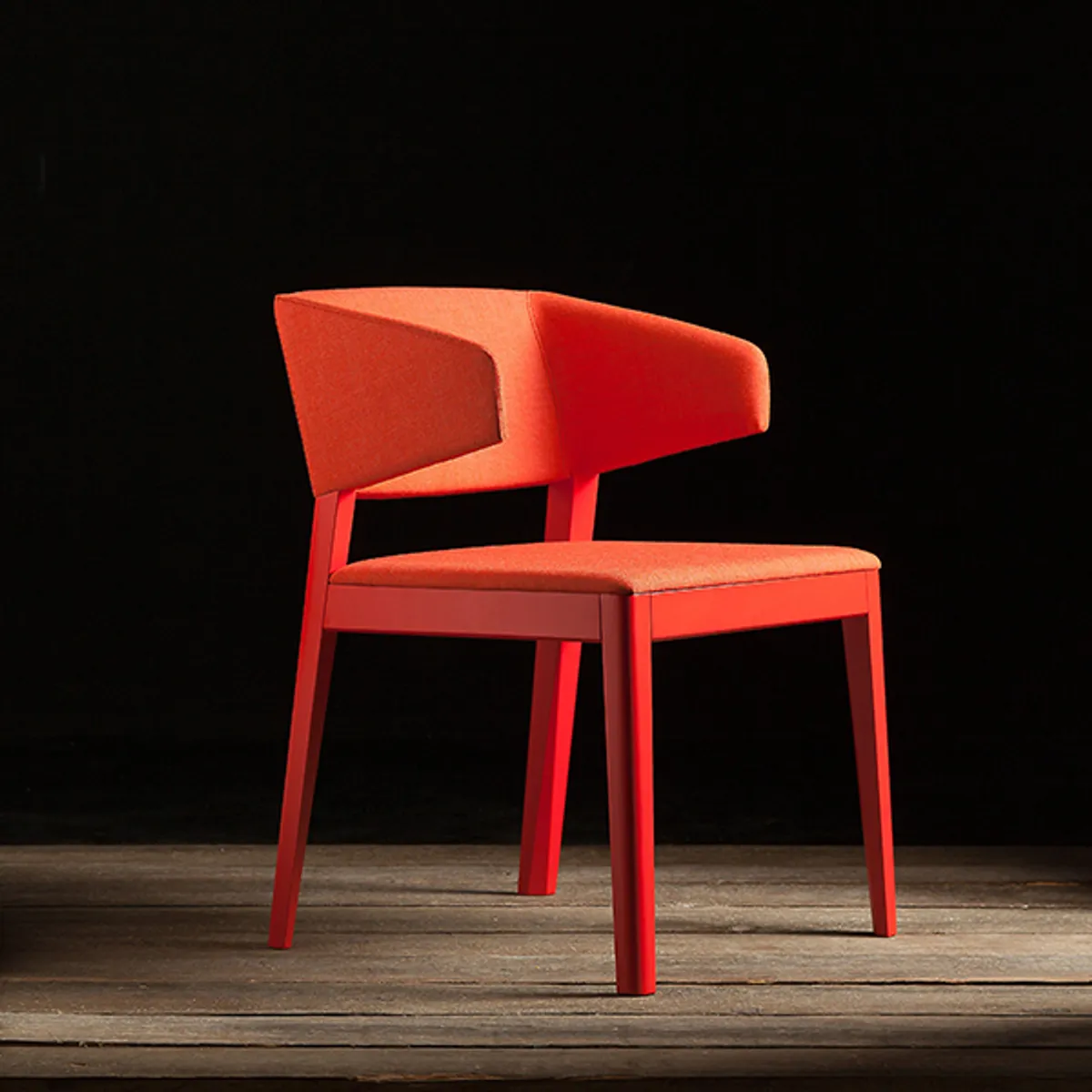 Juno Armchair Red Fabric Inside Out Contracts