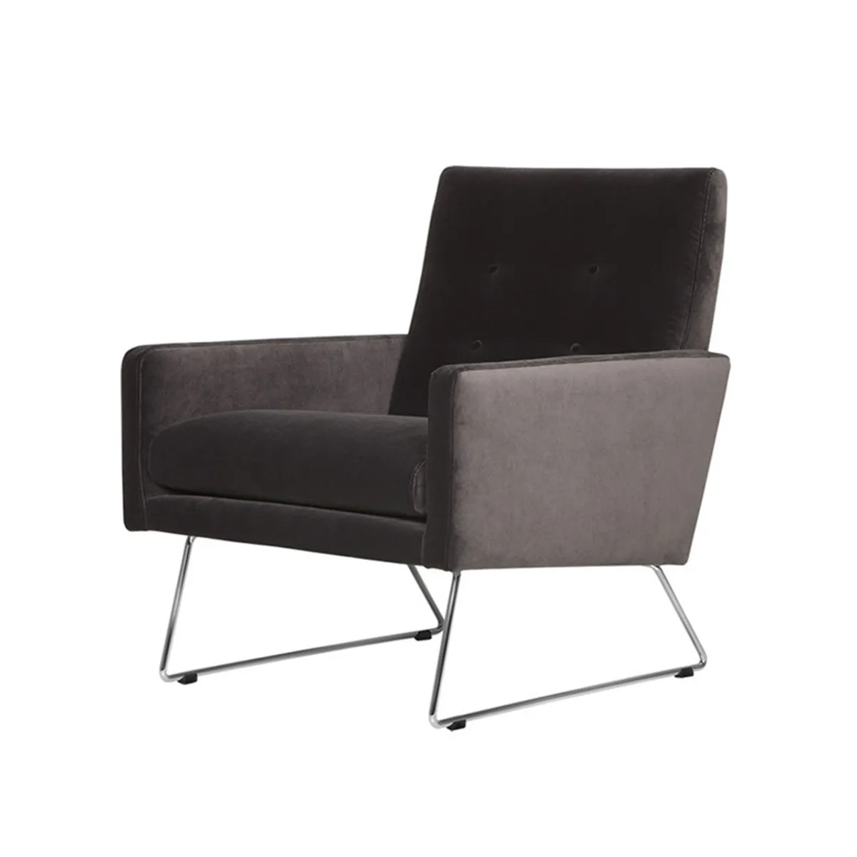 Kulla Lounge Chair Classic Velvet6 Antracite 012