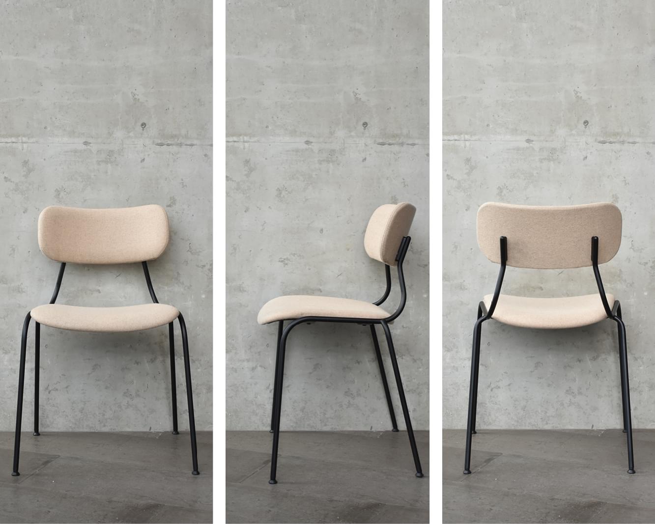 Kiyumi soft side chair - New upholstered stacking chair as seen at the Salone del Mobile Milano April, 2019