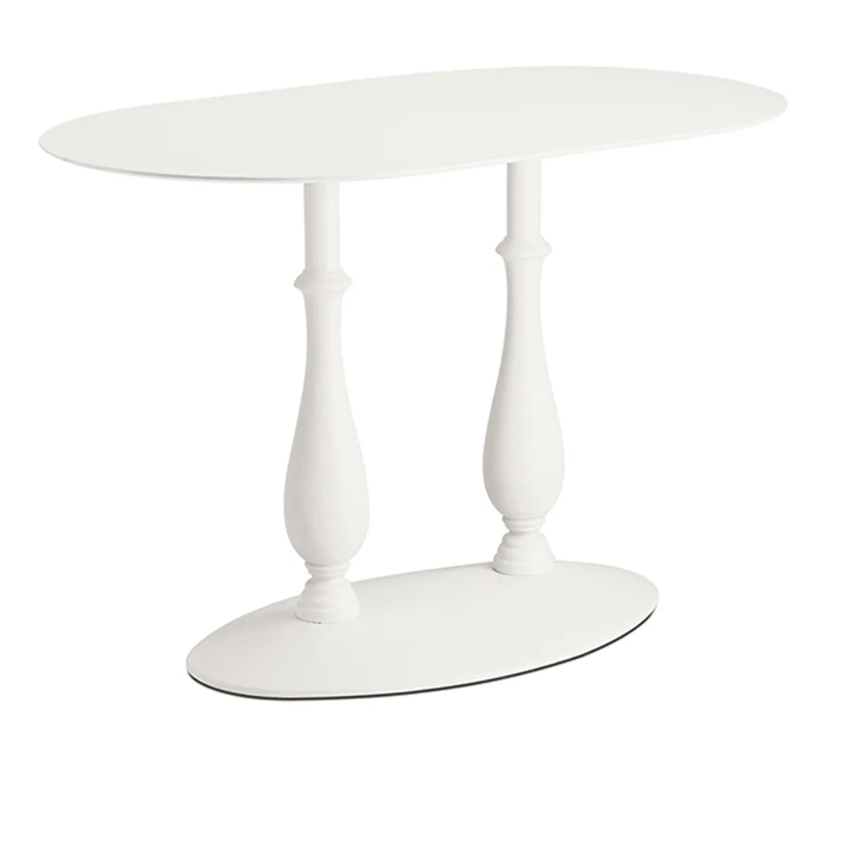 Liberty Twin Table Base White Castiron Inside Out Contracts
