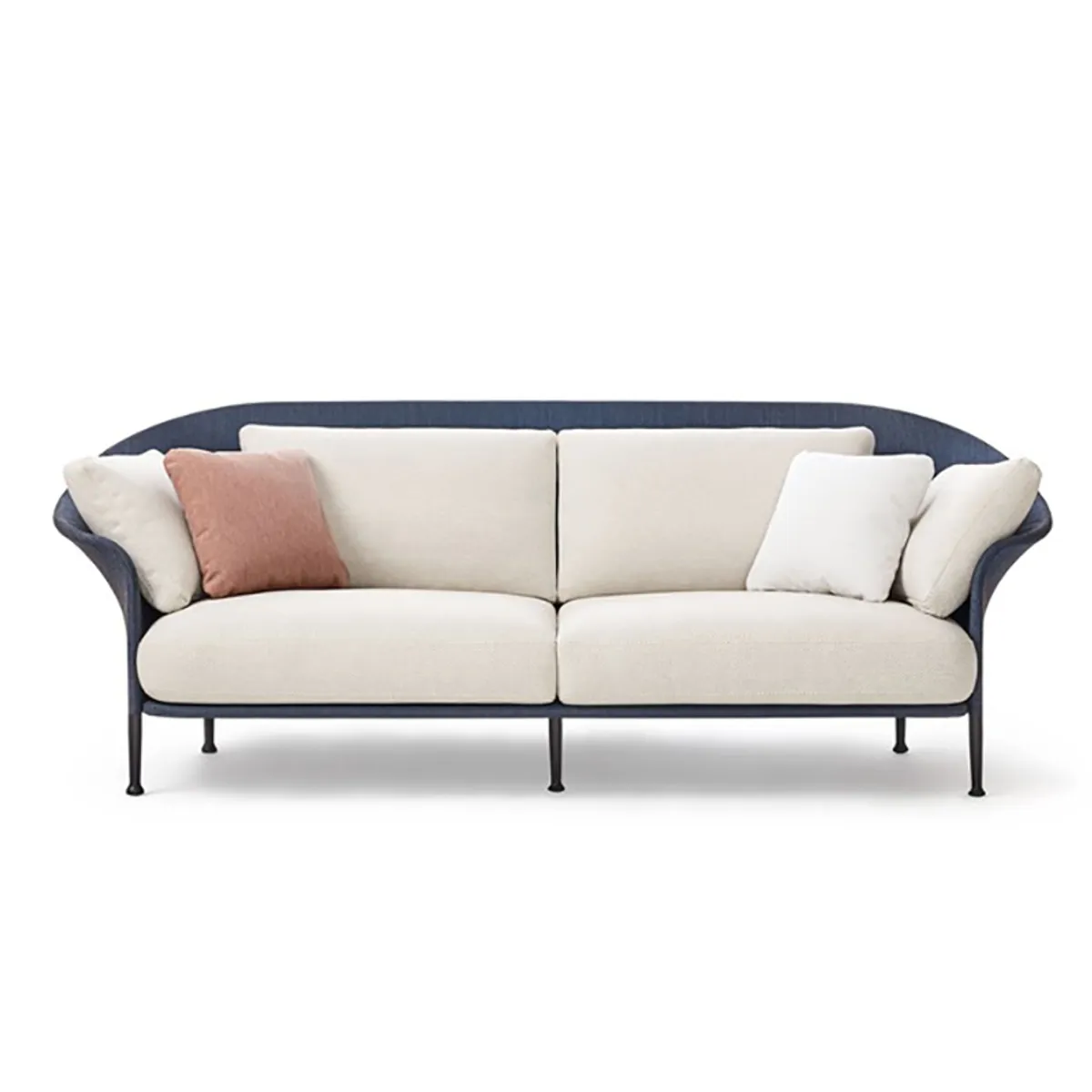 Liz Sofa With Blue And White Upholstery