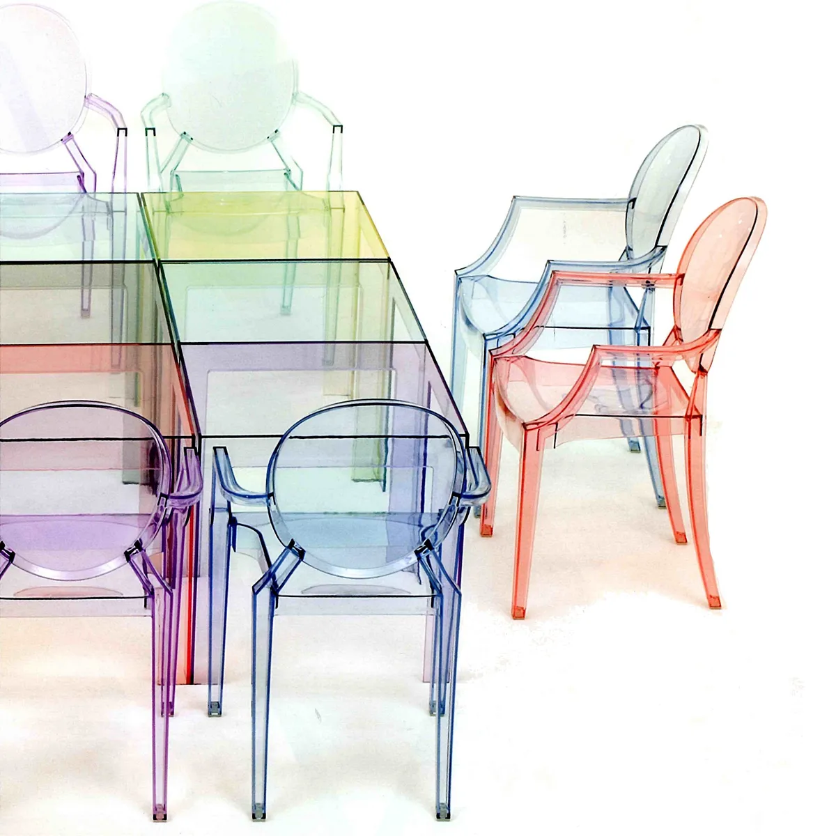 Louis Ghost Col Chairs Transparent