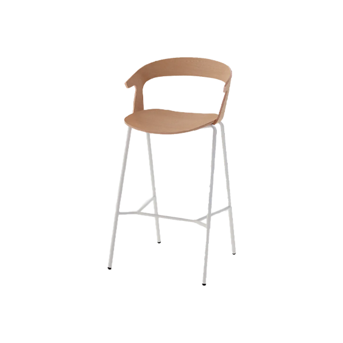 Maki wood bar stool warms Inside Out Contracts