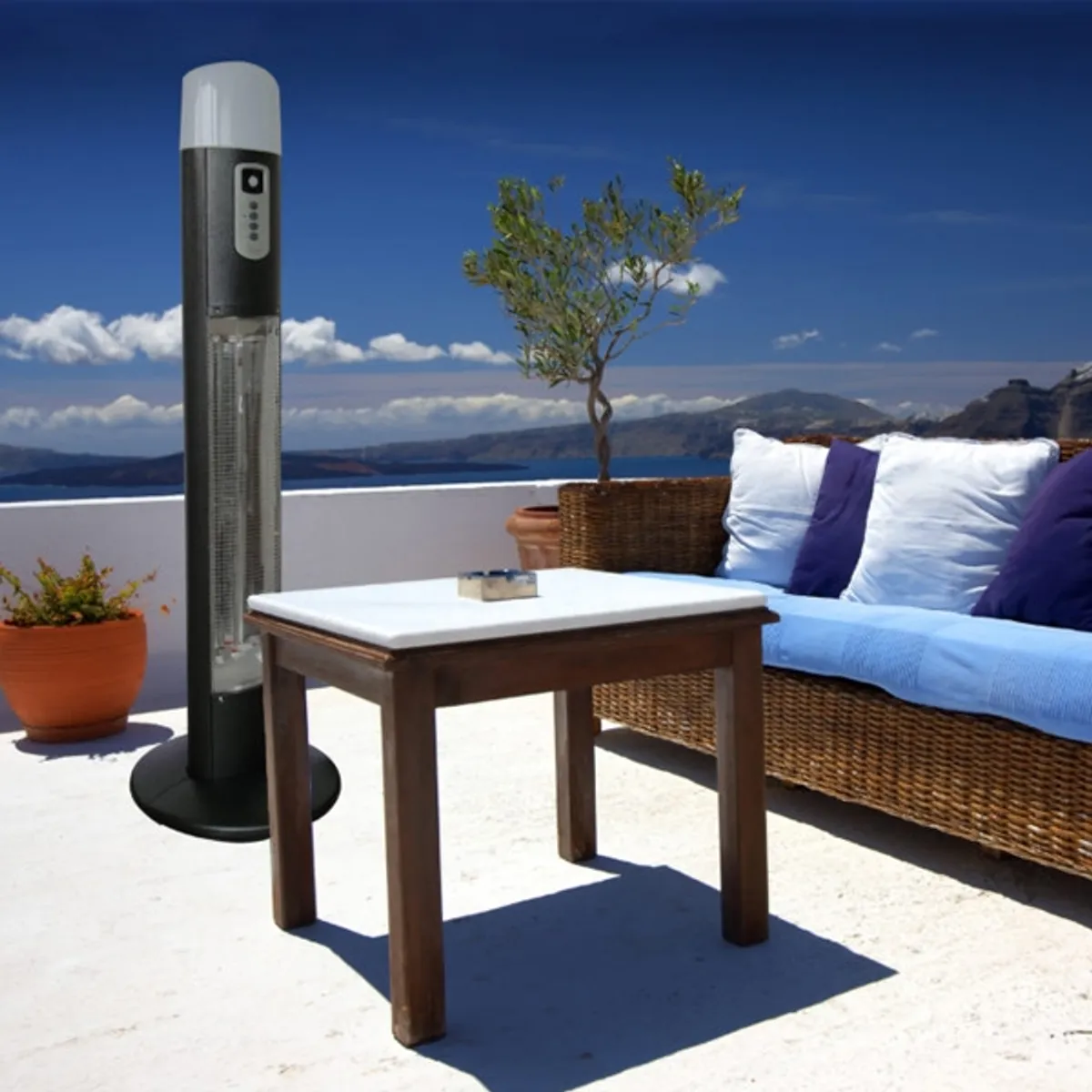 Malina Infrared floor standing heater Inside Out Contracts9