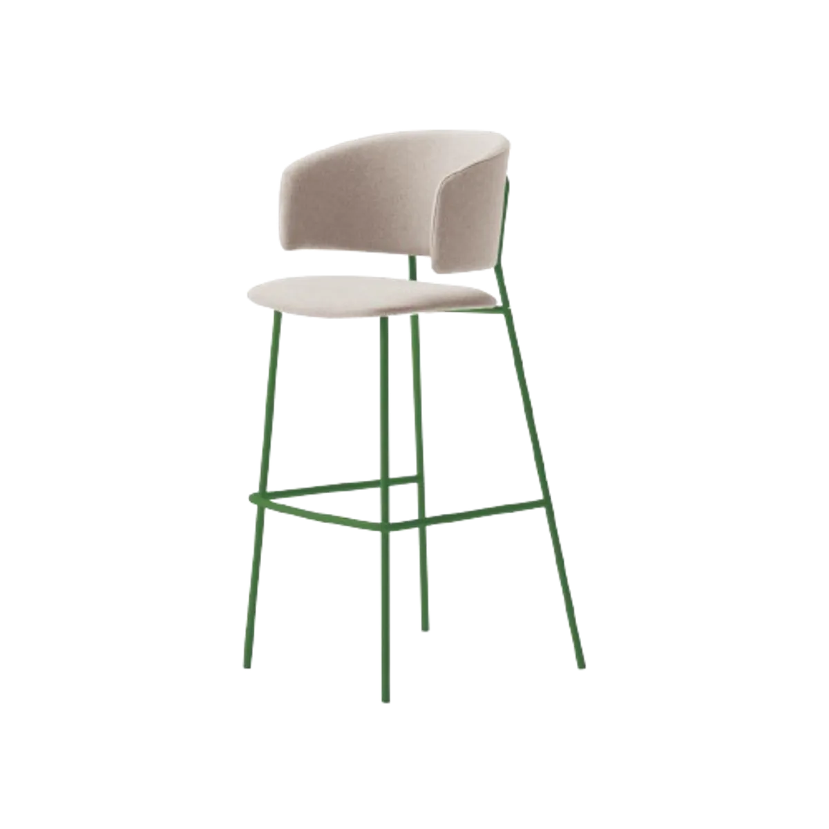 Minty curved bar stool Thumbnail