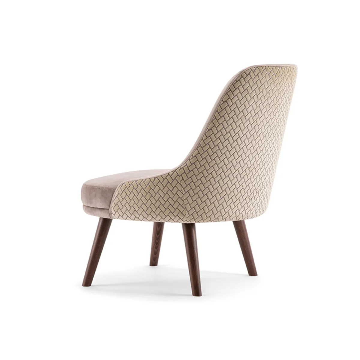 Nandie Lounge Chair Contrast Upholstery And Wooden Legs Insideoutcontracts