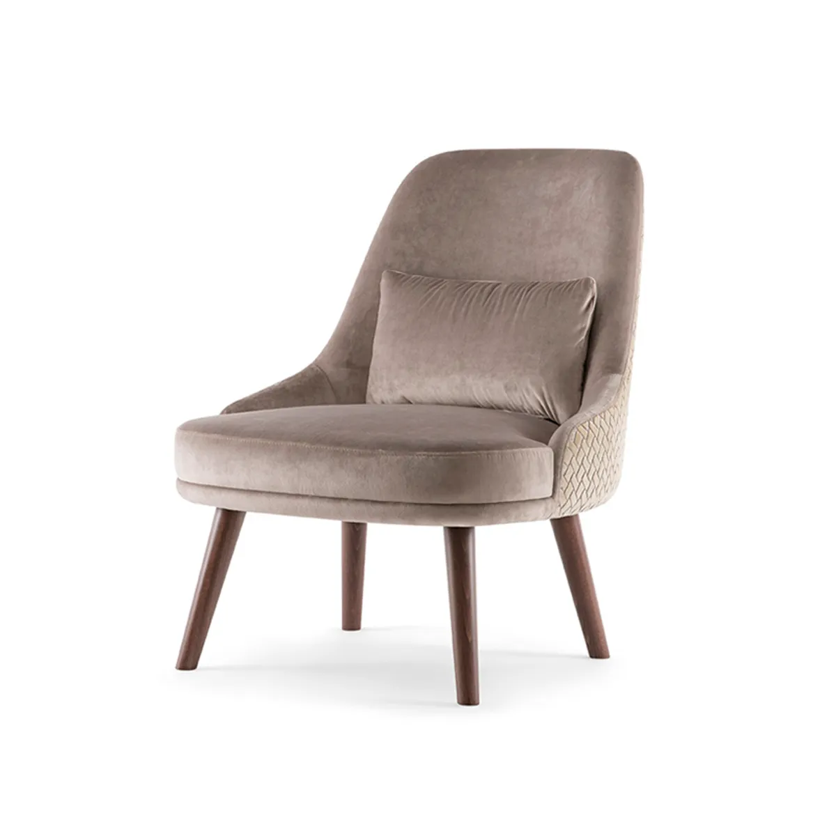 Nandie Lounge Chair Healthcare Furniture Nude Upholstery And Wooden Legs Insideoutcontracts