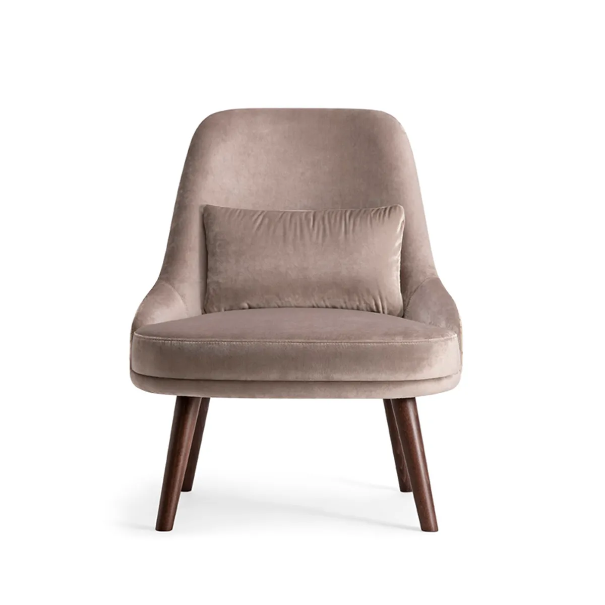 Nandie Lounge Chair Nude Upholstery And Wooden Legs Insideoutcontracts