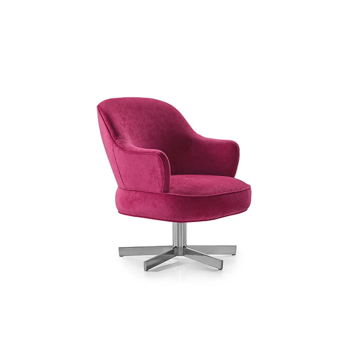 Nemo Low Armchair With Swivel Base For Upmarket Office Spaces 1911