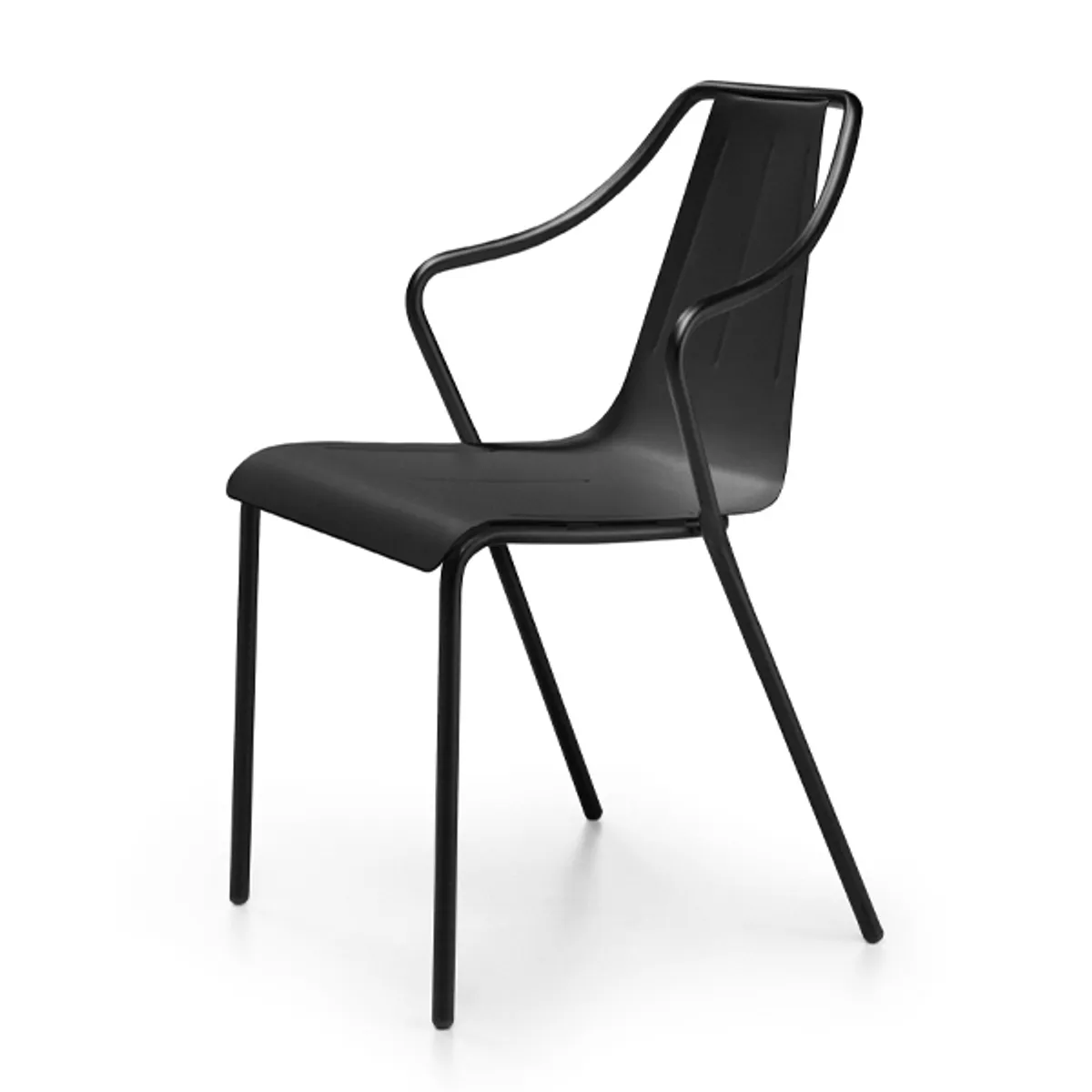 Ola Metal Armchair Industrial Stackable Design Inside Out Contracts 2