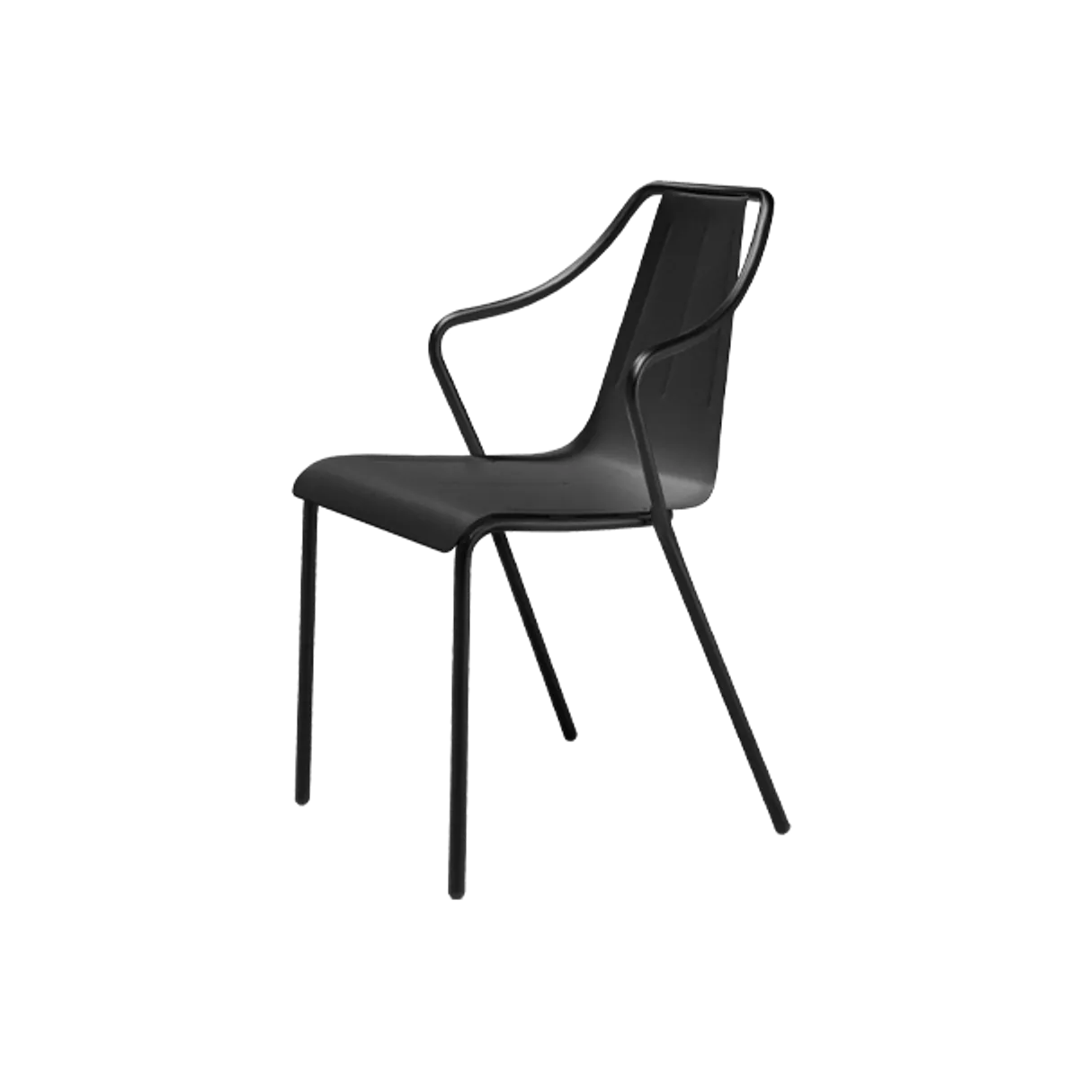 Ola Metal Armchair Industrial Stackable Design Inside Out Contracts