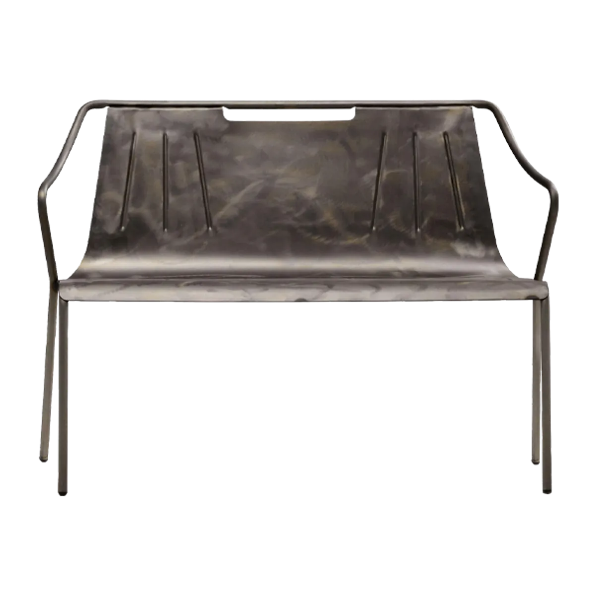 Ola Metal Bench Exterior Stackable Furniture