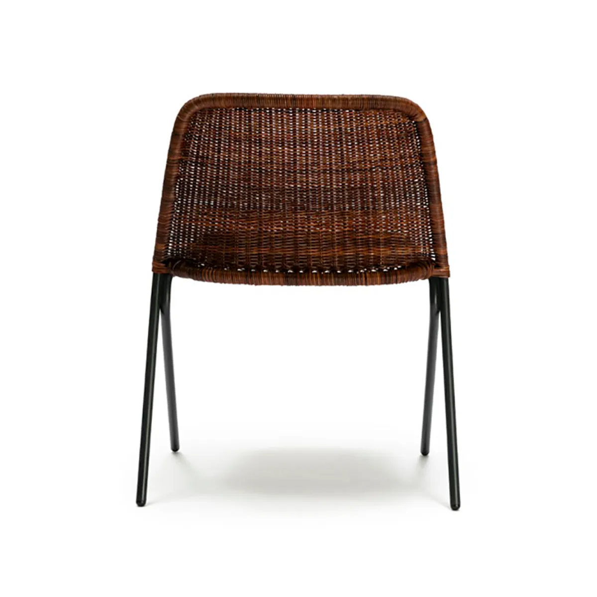 Persi Chair Charcoal Rust Back Rattan And Metal Furniture 2