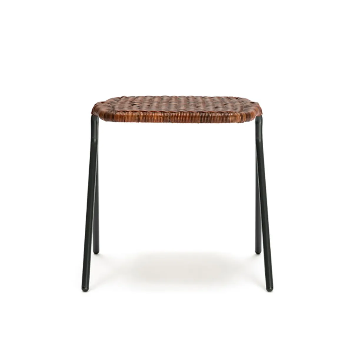 Persi Low Stool Charcoal Rust Rattan And Metal Furniture For Hotels And Cafes 2