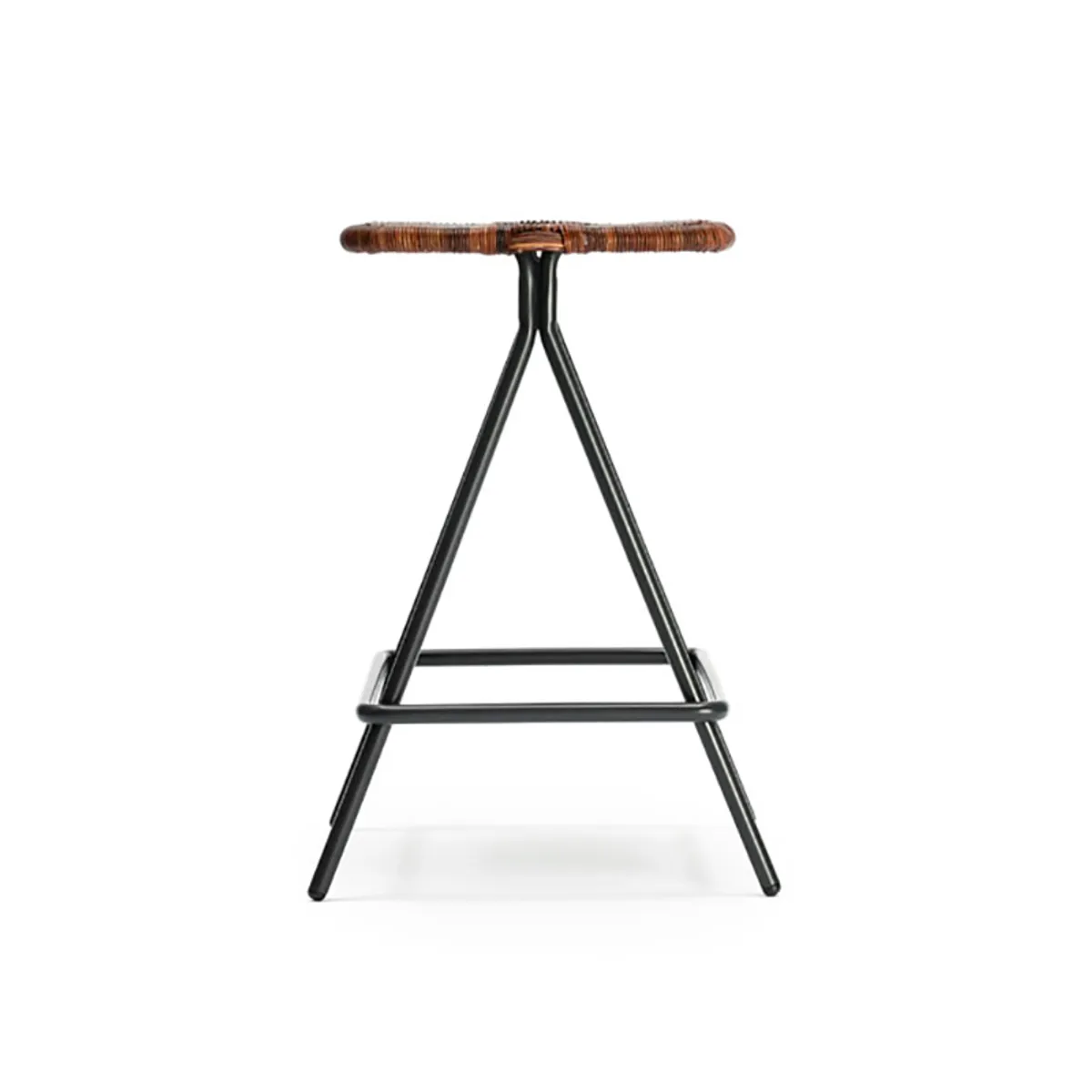 Persi Stool Charcoal Rust Side Rattan And Metal Furniture For Restaurants And Cafes 2