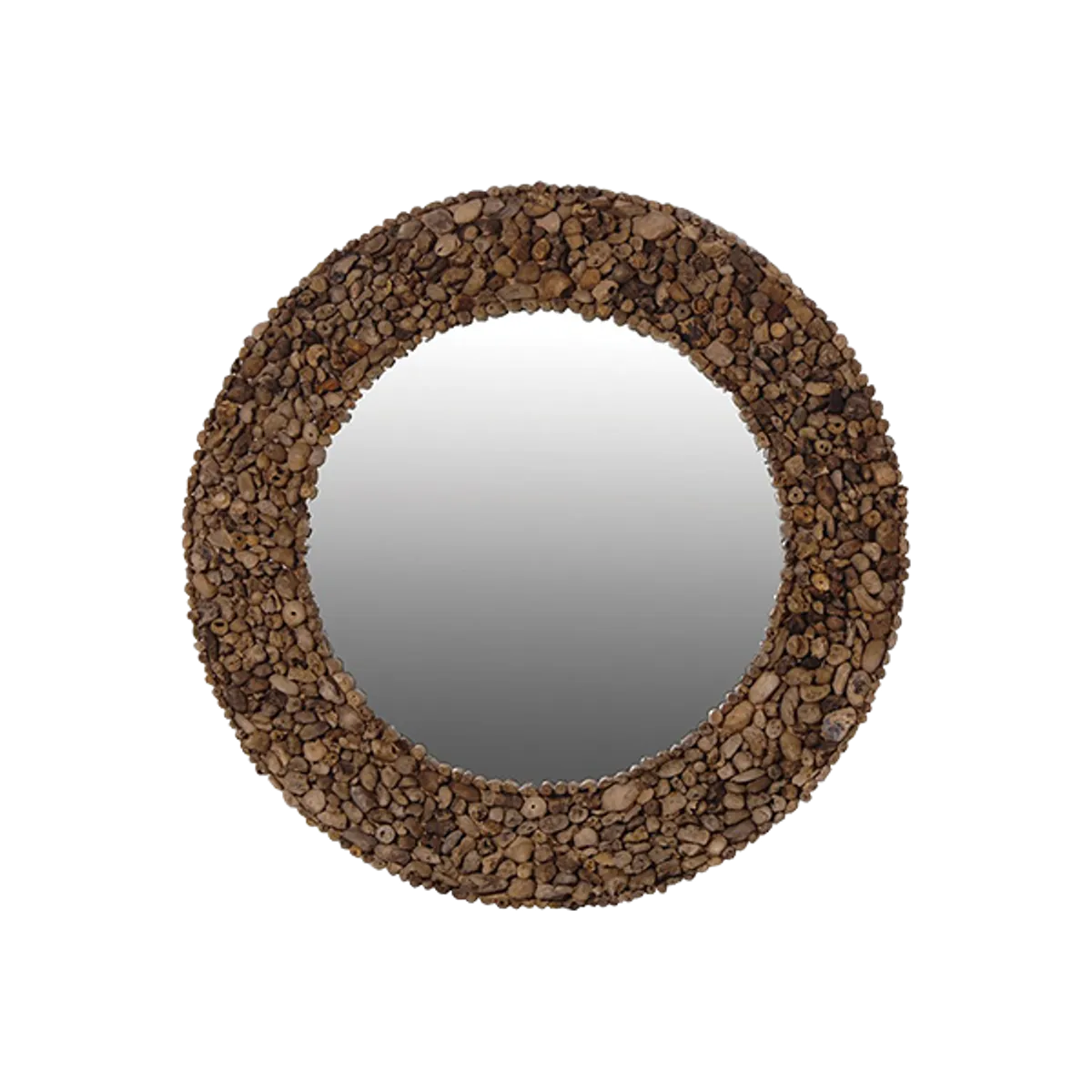 Web Driftwood Round Mirror Png
