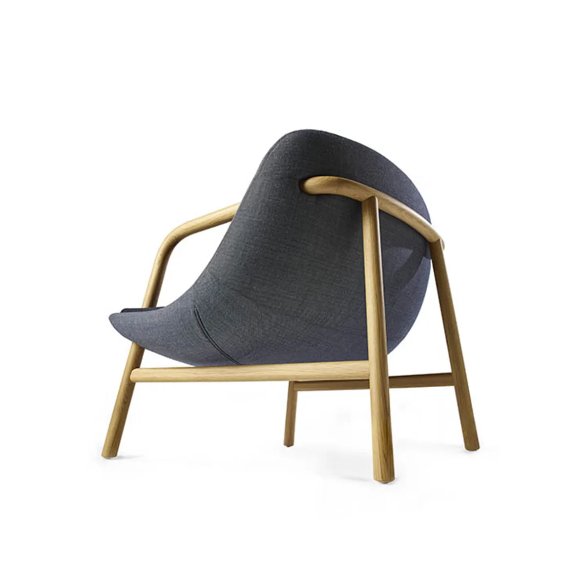 Puzzle Lounge Chair With Wooden Frame And Upholstery