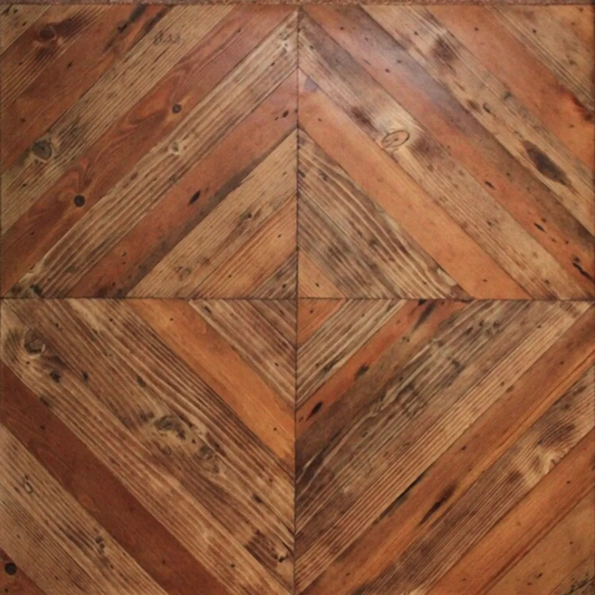 Recycled Wood top Diagonal Squares Inside Out Contracts
