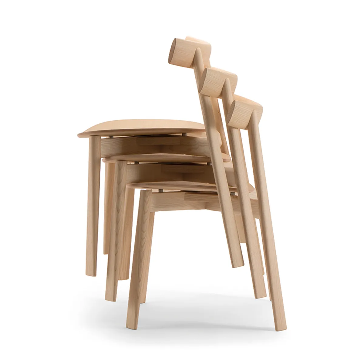 Remo Natural Wood Stacking Chair 035