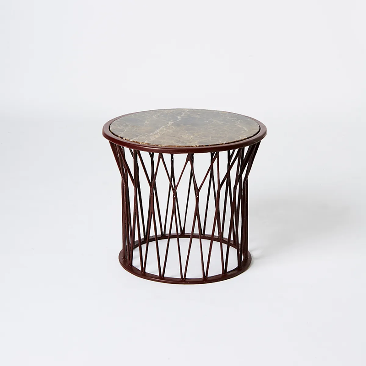 Rumba Side Table Outdoor Table With Metal Frame And Marble Top Furniture By Insideoutcontracts
