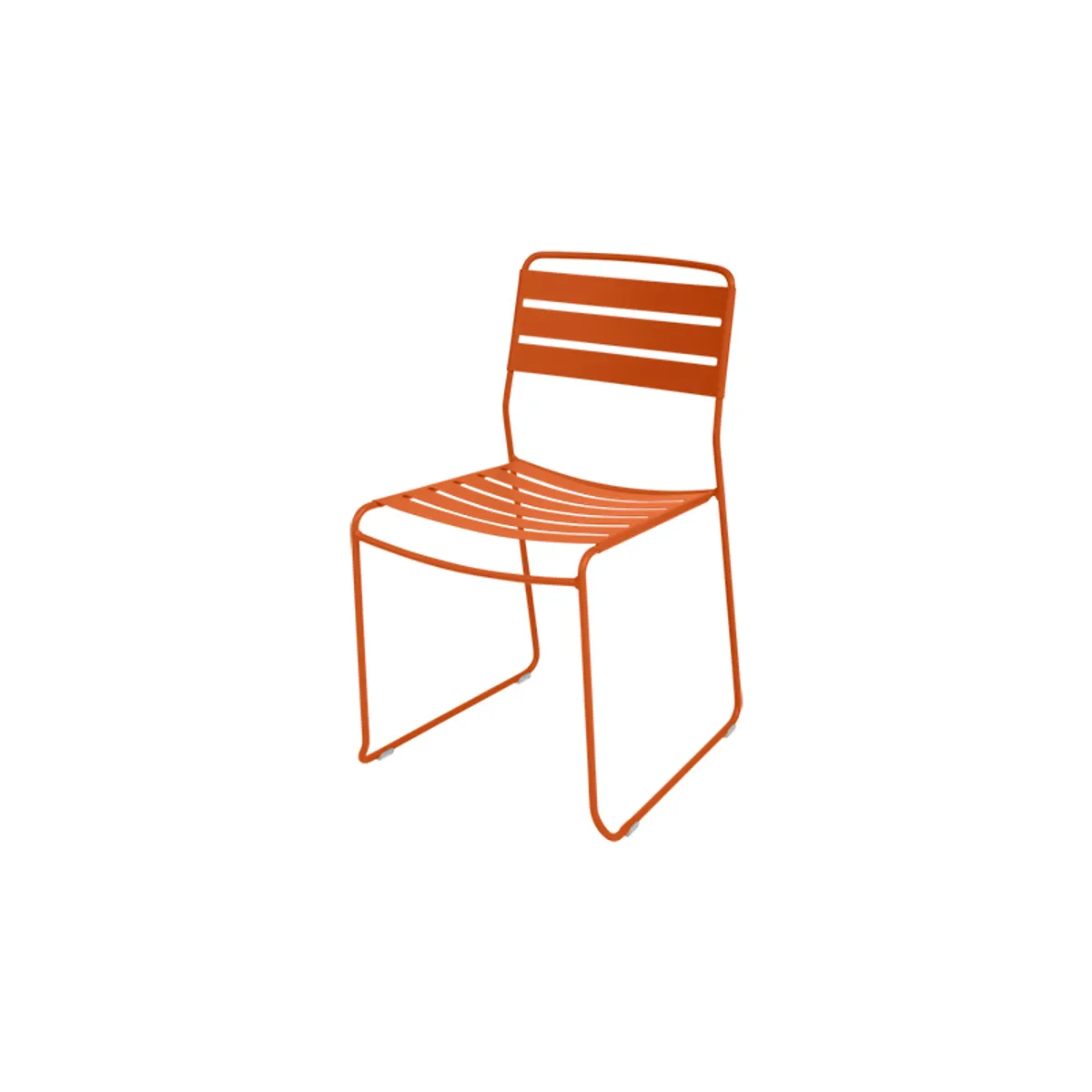 Surprising Sled Based Outdoor Chair For Cafe And Restaurants Orange