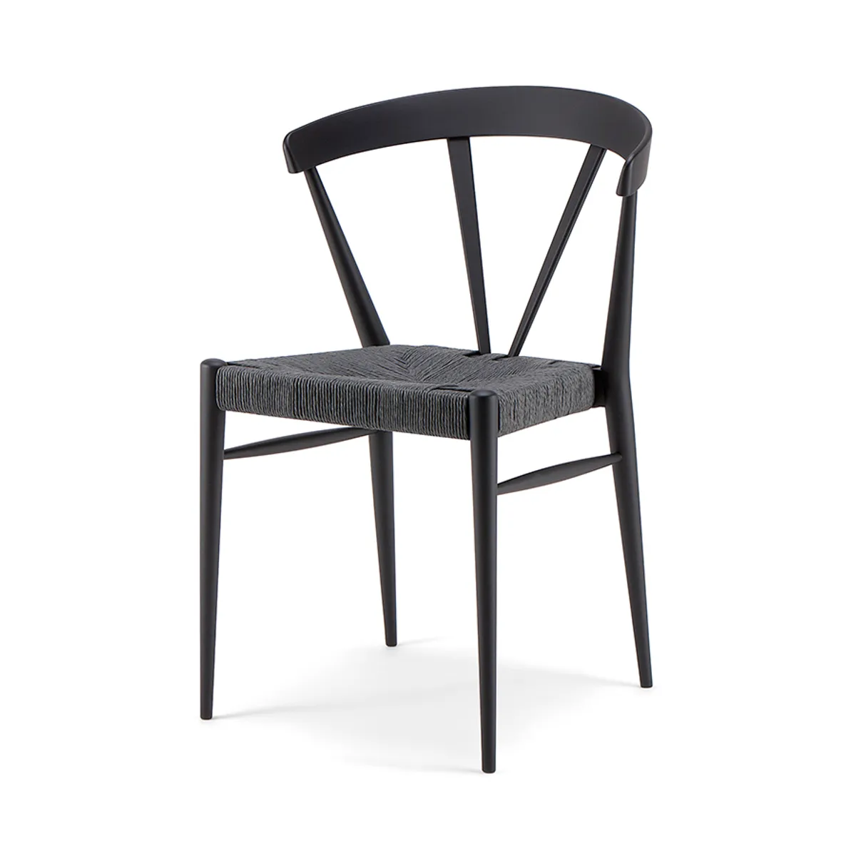Siri Straw Chair Nero Wooden Frame 16