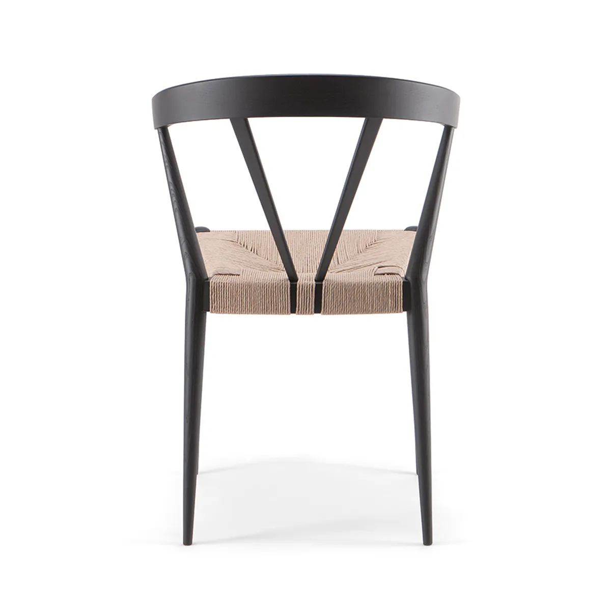 Siri Straw Chair Nero Wooden Frame 19