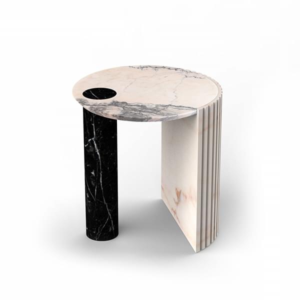 Sula side table 70s inspired furniture design InsideOutContracts