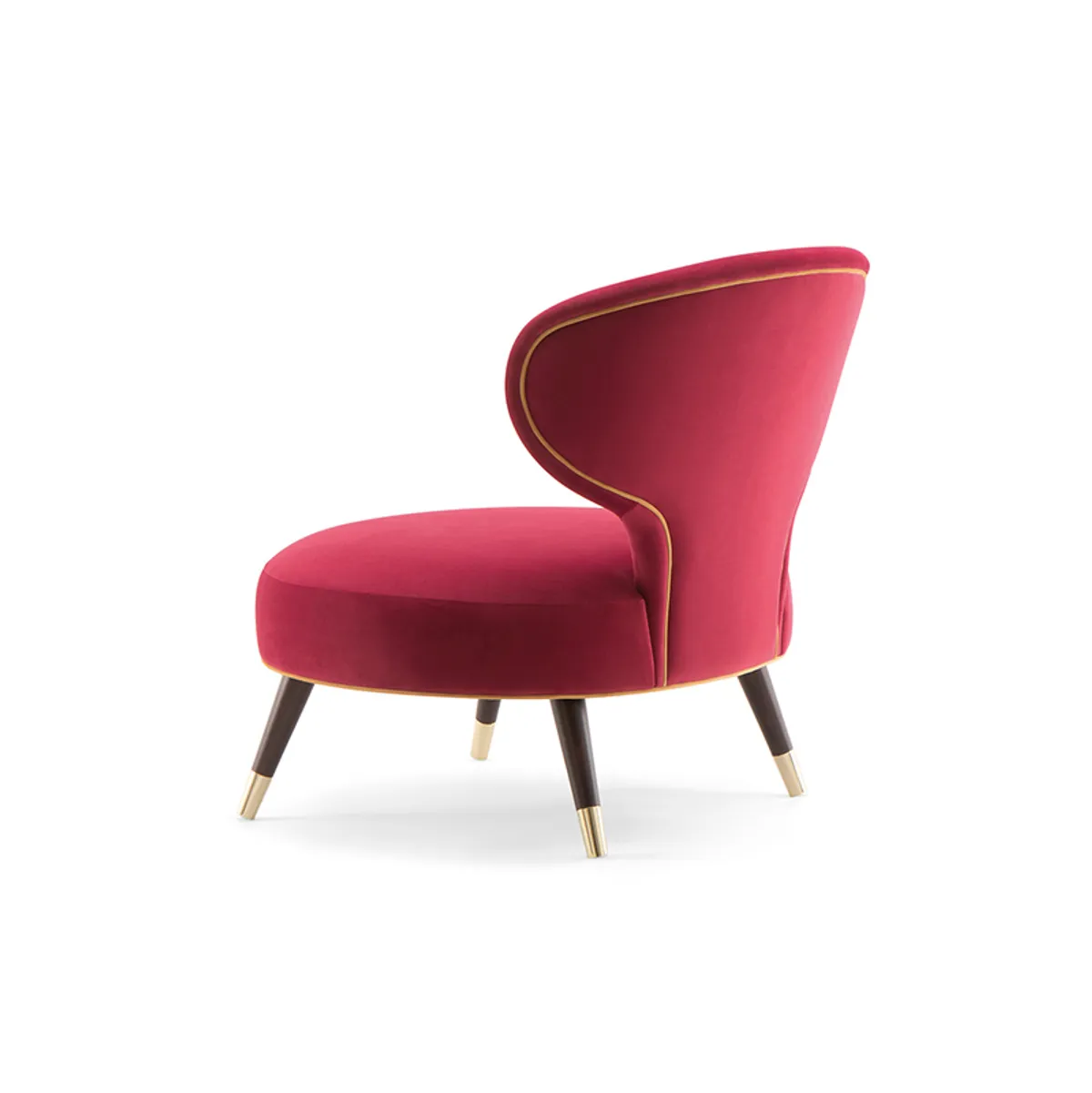 Sylvia Lounge Chair Pink Studded Upholstery And Wooden Legs Hotel Furniture By Insideoutcontracts