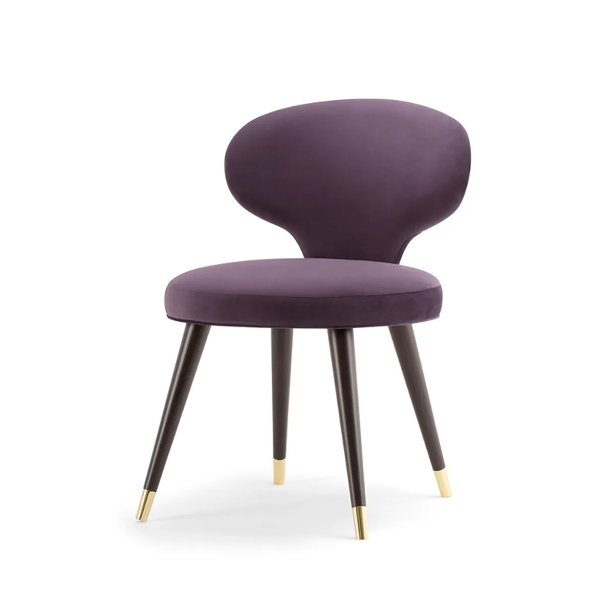 Sylvia Side Chair Purple Upholstery And Wooden Legs Hotel Furniture By Insideoutcontracts