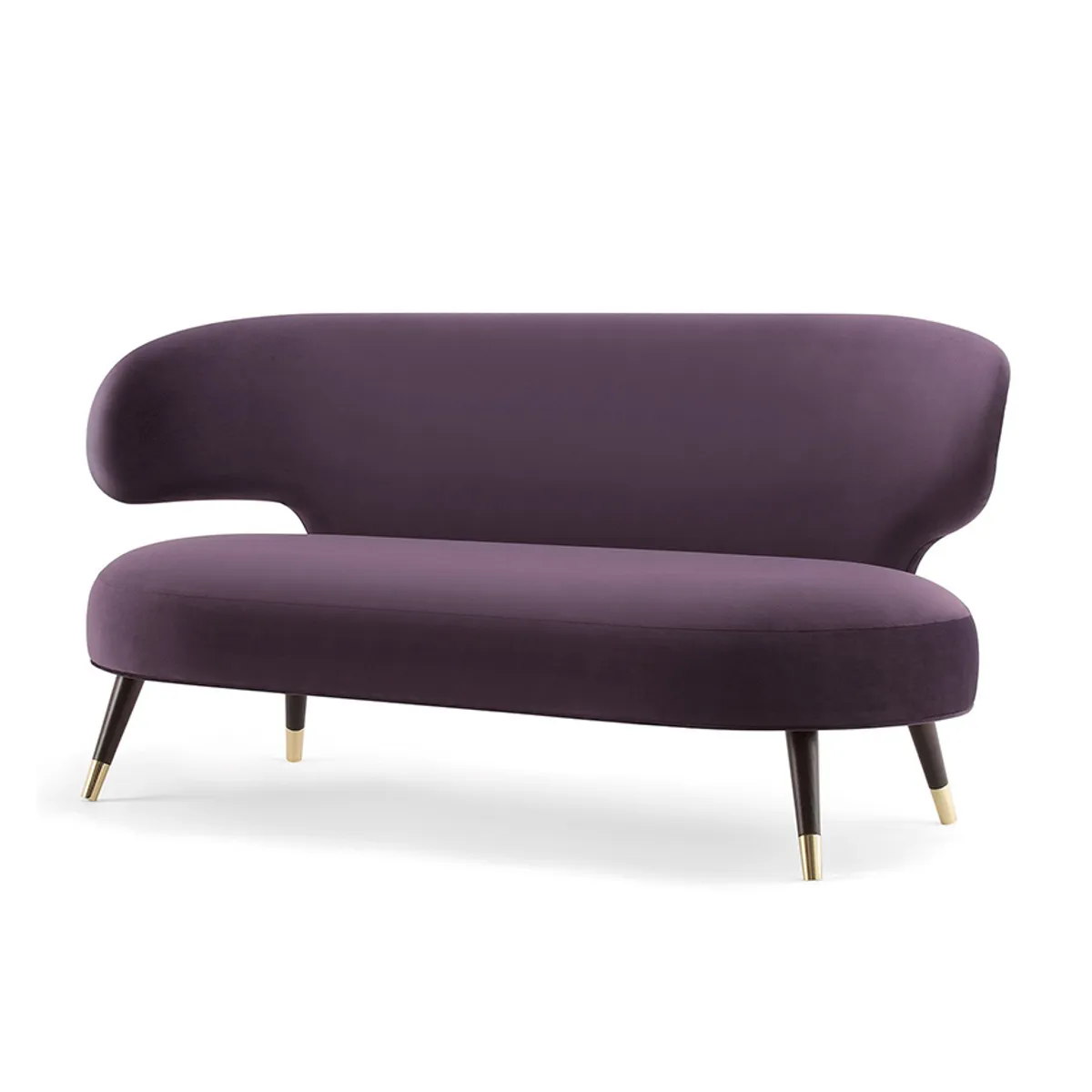 Sylvia Sofa Purple Upholstery And Wooden Legs Hotel Furniture By Insideoutcontracts