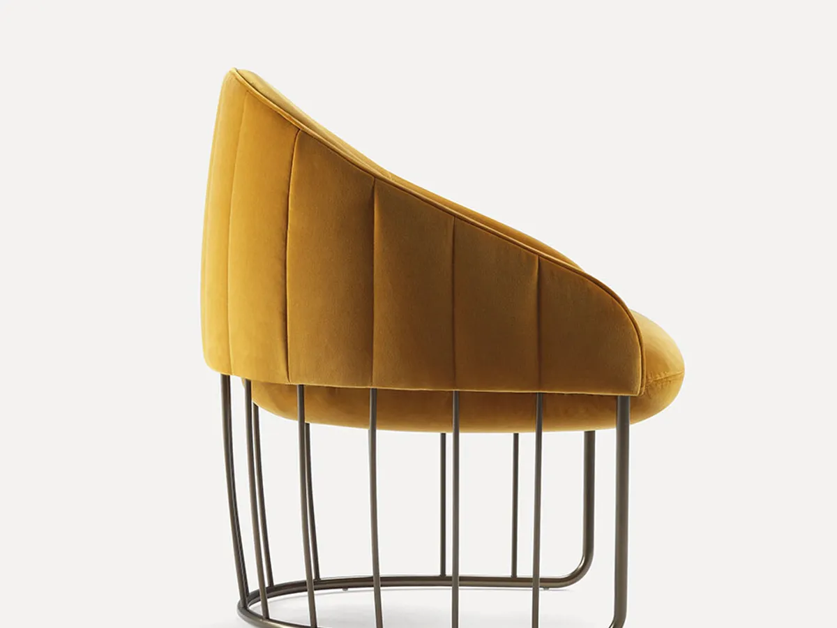 Tonella Armchair Yellow Cage Base