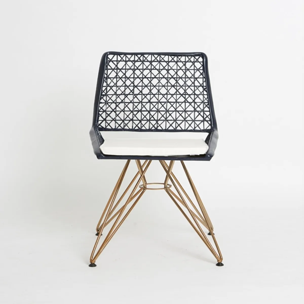 Web Granada Side Chair Black Brass