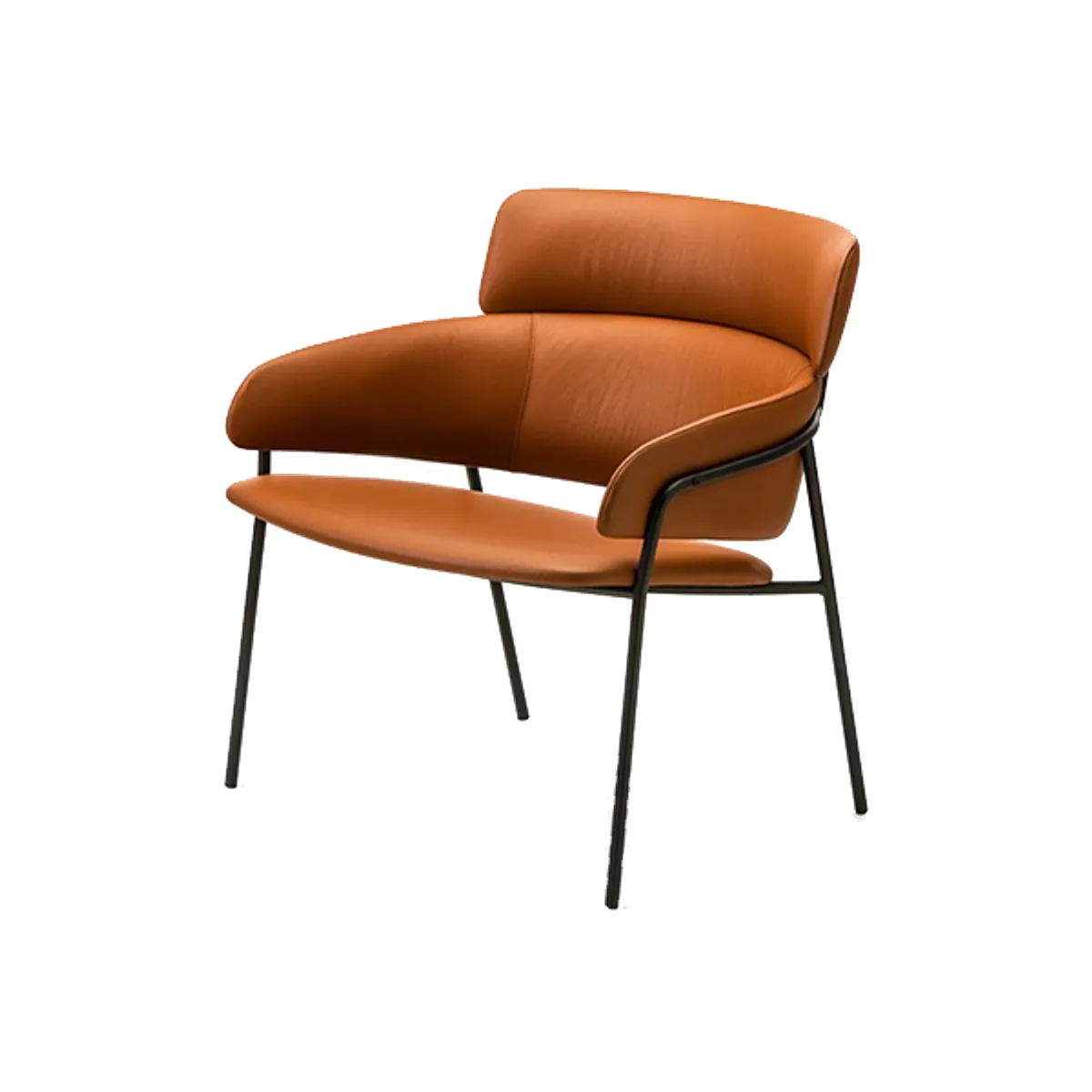 Web Portobello Lounge Chair In Tan Leather