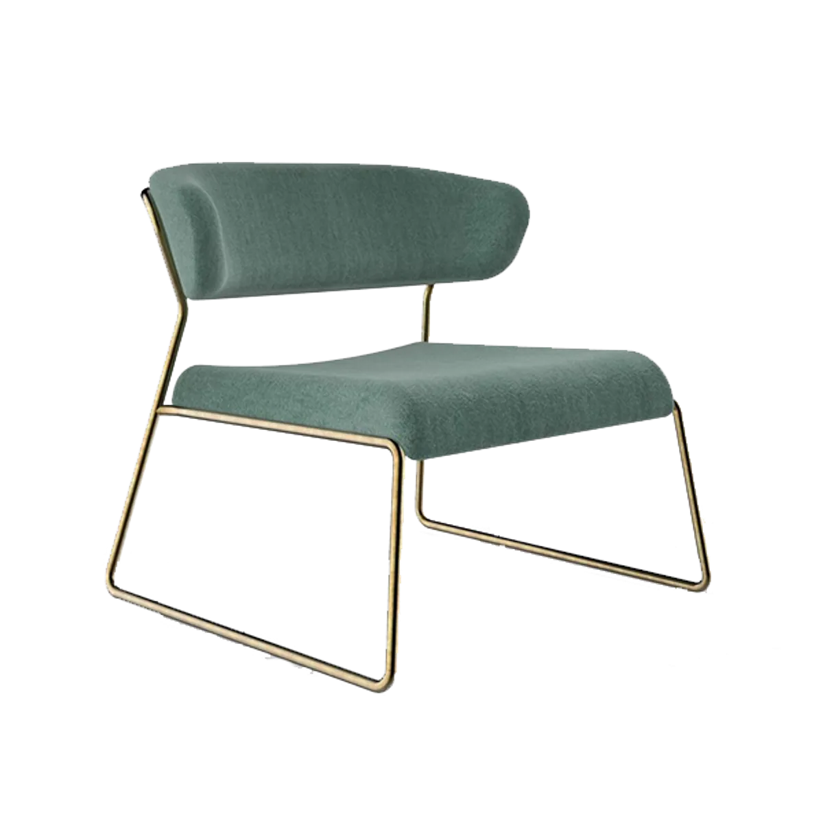 Web Robyn Lounge Chair Brass Frame Inside Out Contracts
