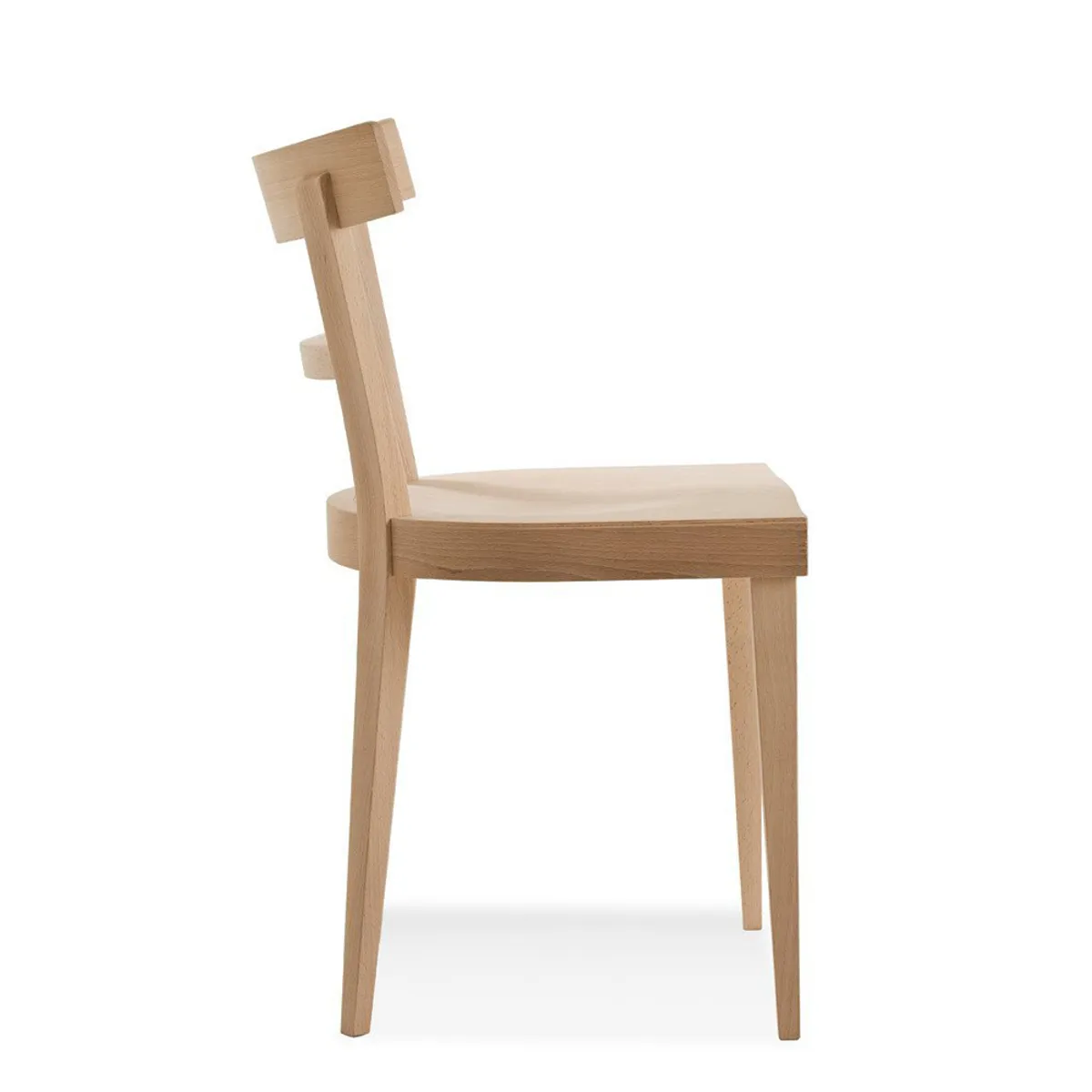 Web Seville Side Chair Side On Natural Woodstain