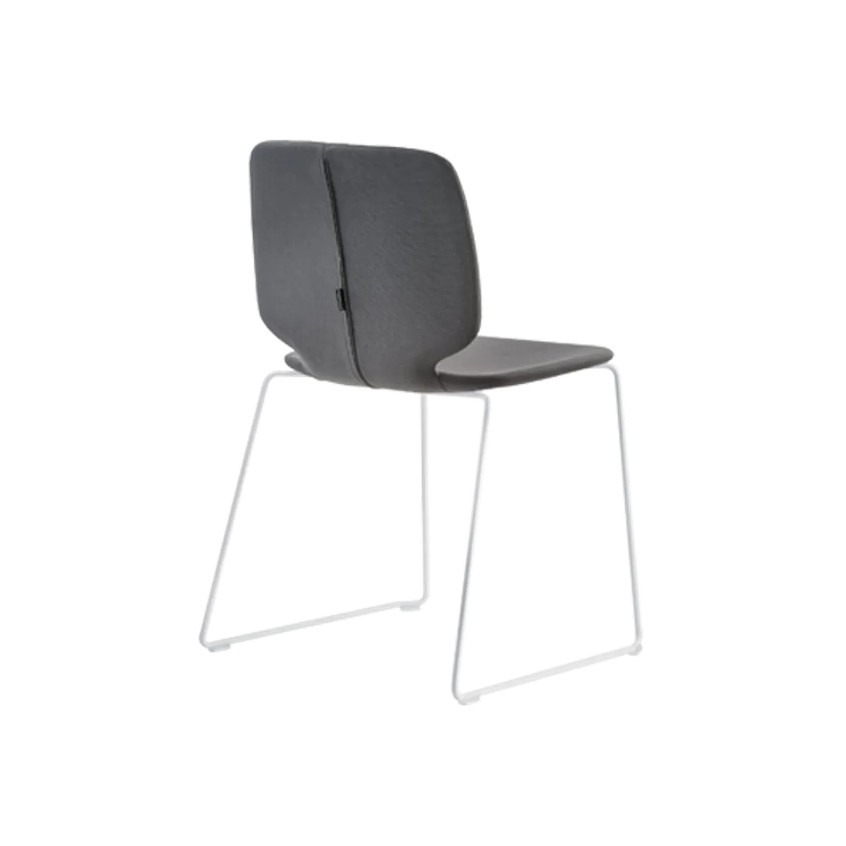 Web Babila Metal Soft Side Chair Fully Upholstered Sled