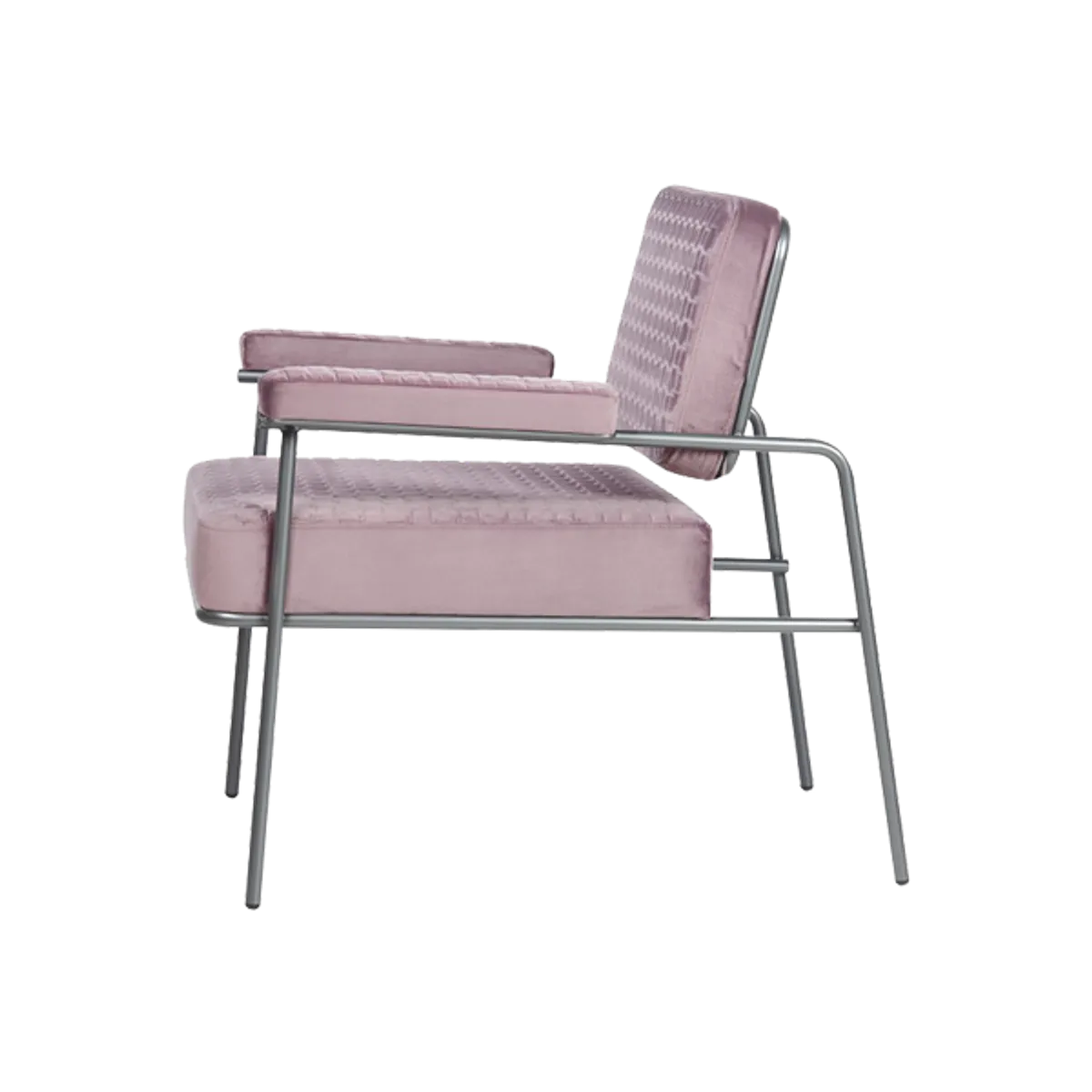 Web Boogie Lounge Chair Metal Frame With Purple Upholstery