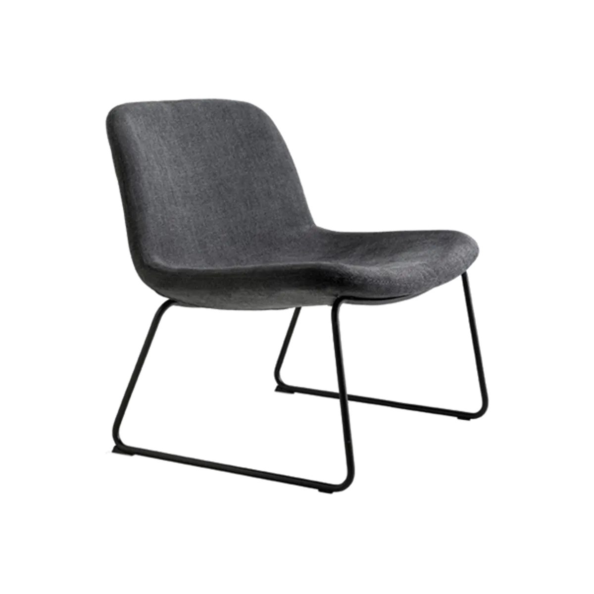 Web College Metal Lounge Chair Grey And Black Inside Out Contracts