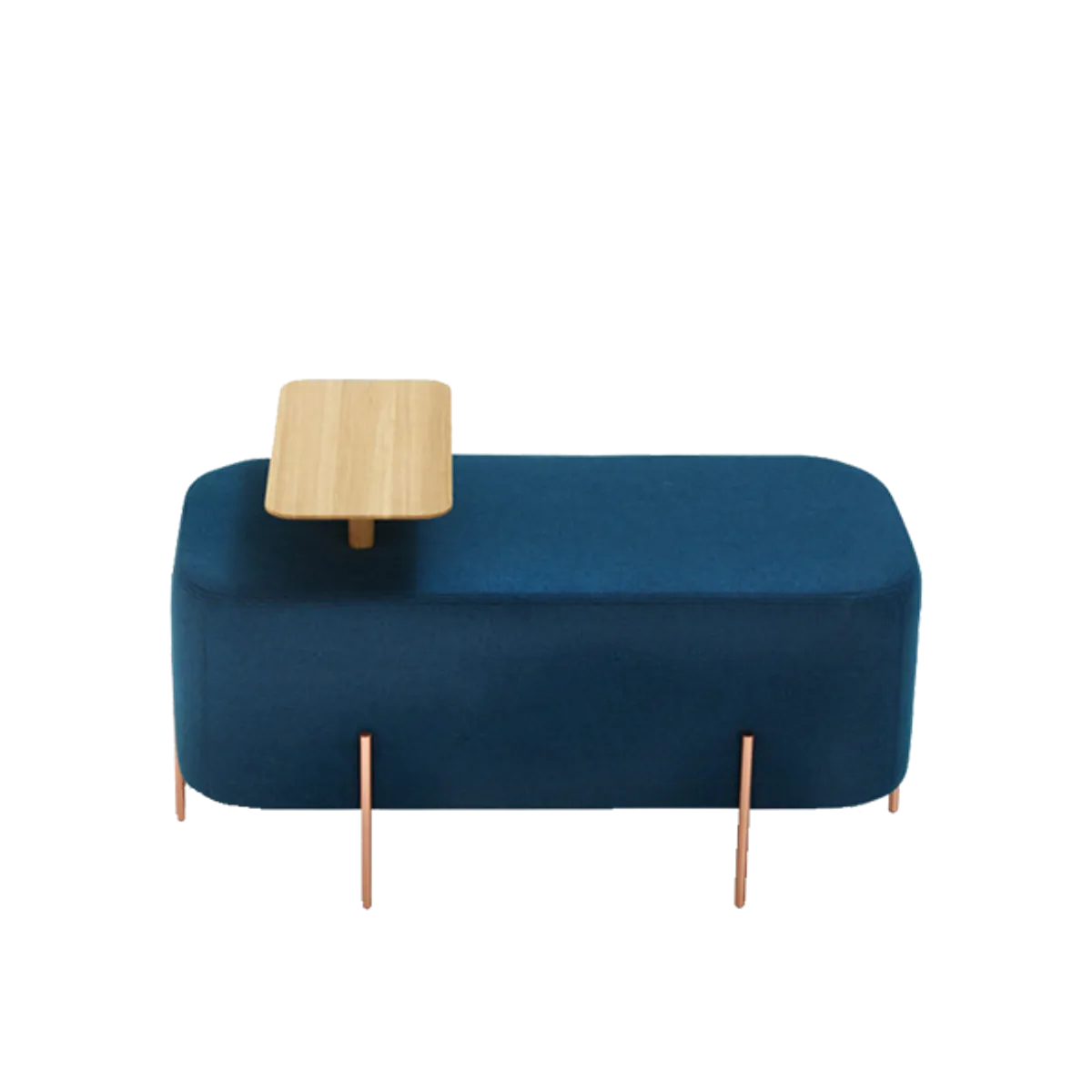 Web Elephant Bench In Blue With Side Table Modular Office Furniture By Insideoutcontracts