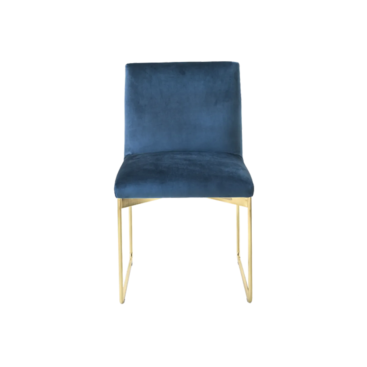 Web Gala Side Chair Blue And Brass Inside Out Contracts