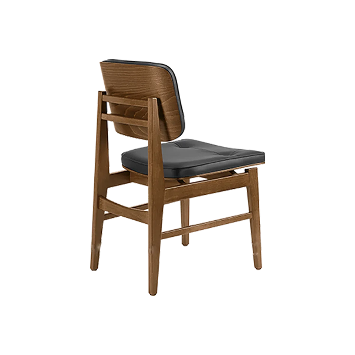 Web Hardwick Chair In Mid Century Black Leather By Insideoutcontracts