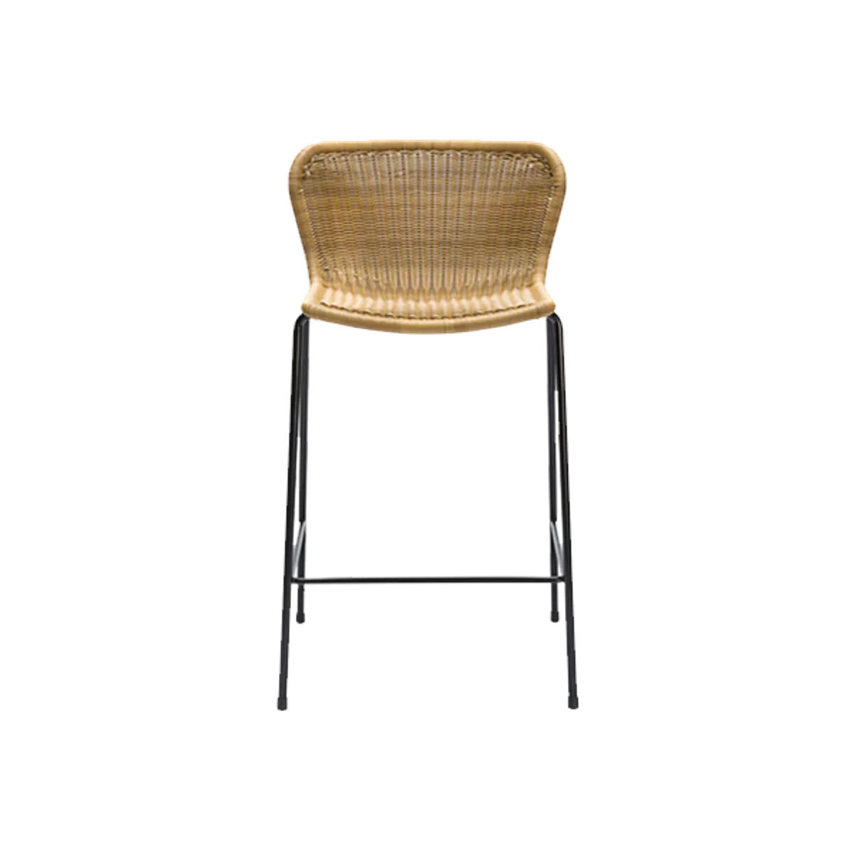 Web Harriet Bar Stool Wicker Seat With Metal Legs For Outdoor Use 019