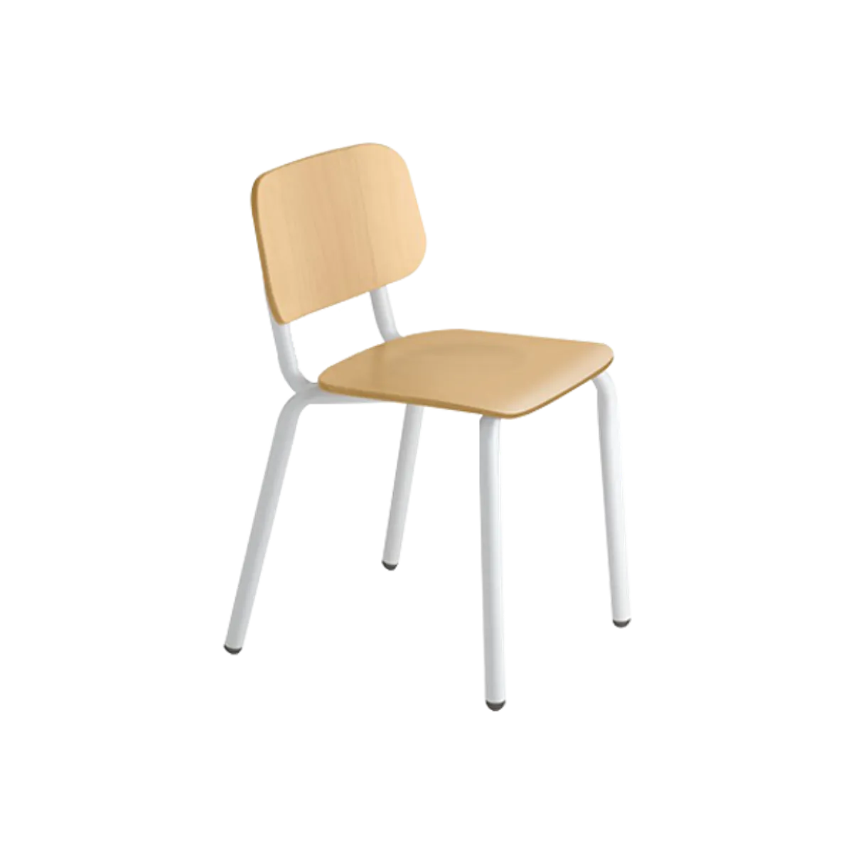 Web Hull Side Chair Metal Frame Chair In White