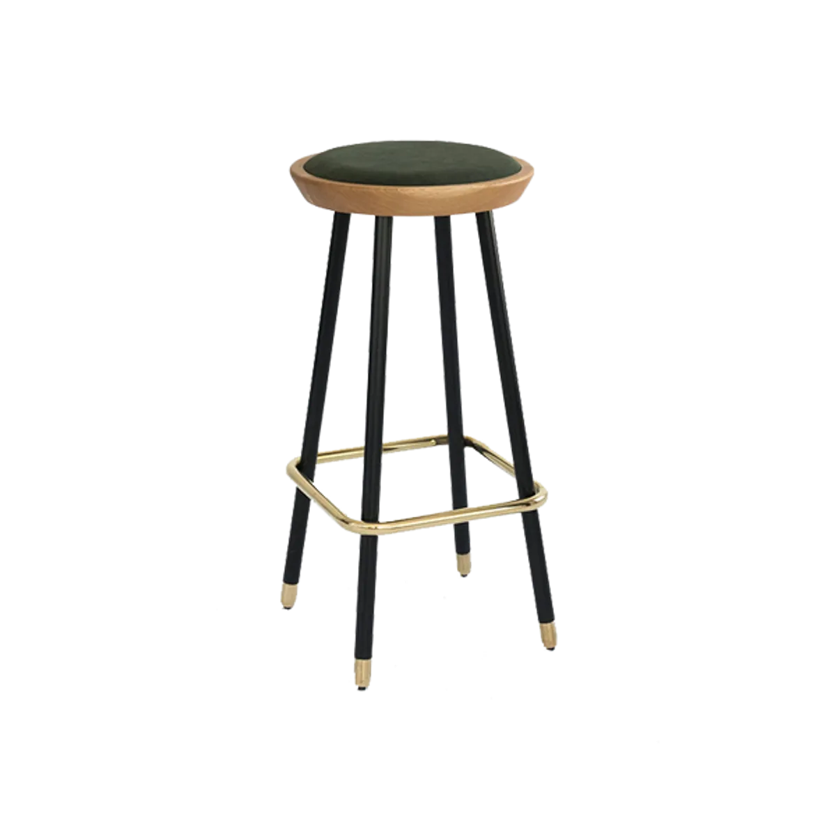Web Minsk Stool Four Legged Stool With Slipper Cups And Brass Foot Ring